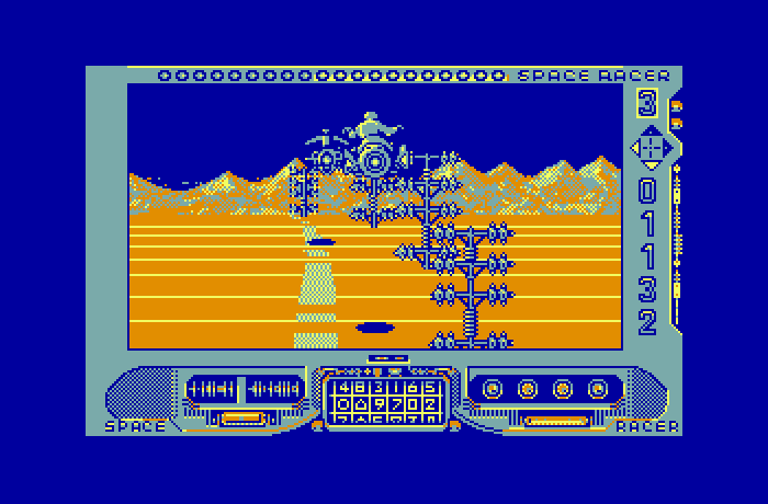 Space Racer Thomson MO Screenshot: On to the next section of the track...