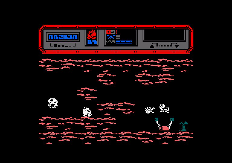 Starquake Amstrad CPC Screenshot: Drat, another dead end...