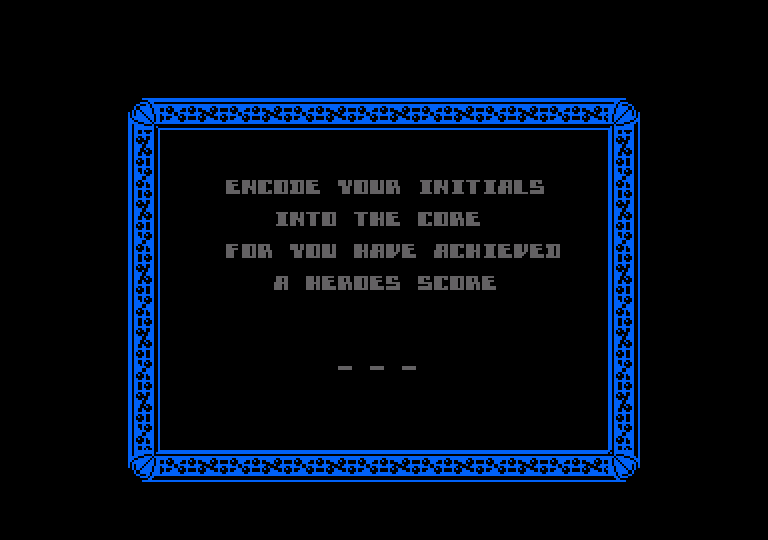Starquake Amstrad CPC Screenshot: A new high score!