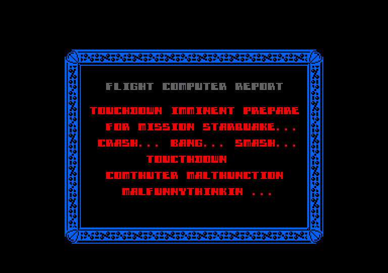 Starquake Amstrad CPC Screenshot: Game start!