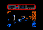 Starquake for Amstrad CPC - Hovering my way up to that platform...