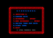 Starquake for Amstrad CPC - Game options.