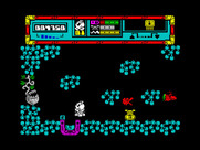 Starquake for ZX Spectrum - You can land or fly when you locate one of these pads...