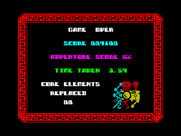 Starquake for ZX Spectrum - Game over.