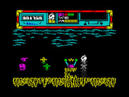 Starquake for ZX Spectrum - Attempting to lift myself across this obstacle...