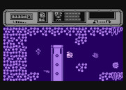 Starquake for Atari 8-bit - Leaping out of the top of an elevator...