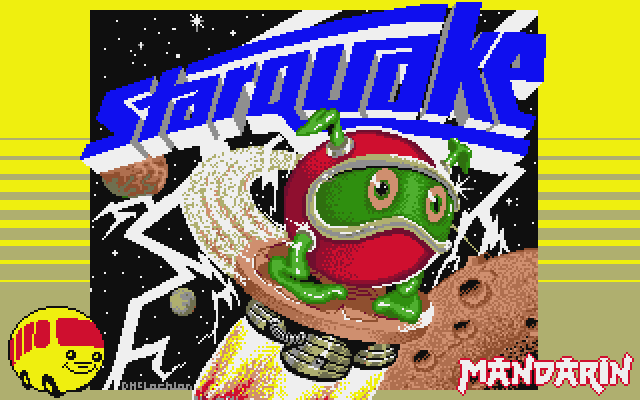 Starquake Atari ST Screenshot: Title screen.