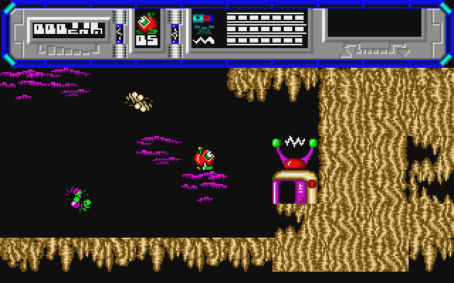 Starquake Atari ST Screenshot: I found a teleporter!