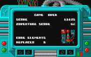 Starquake for Atari ST - Game over status screen.
