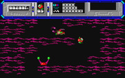 Starquake for Atari ST - Making way further down into the caverns...