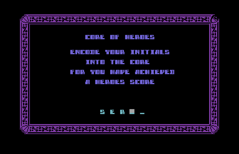Starquake Commodore 64 Screenshot: A new high score!