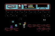 Starquake for Commodore 64 - You can create temporary platforms to float up for a short time...