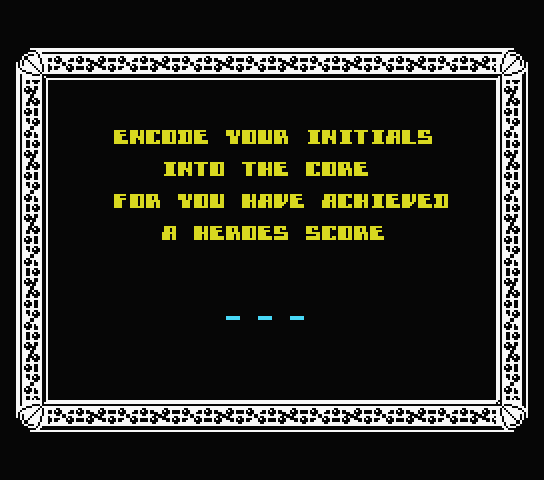 Starquake MSX Screenshot: A new high score!