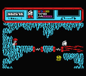 Starquake for MSX - Those electrical fields instantly drain all energy; be careful!