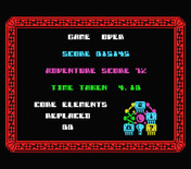 Starquake for MSX - Game over.