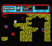 Starquake for MSX - Don't let the creatures touch you, they drain energy quickly...