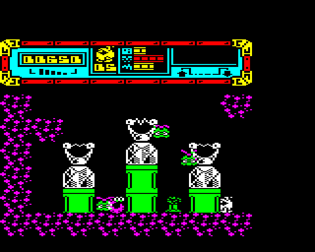 Starquake BBC Micro Screenshot: This room looks dangerous!