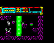 Starquake for BBC Micro - You can't enter the elevator tube while flying.