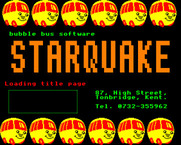 Starquake for BBC Micro - Loading screen.