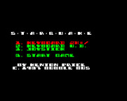 Starquake for BBC Micro - Select an input device.