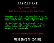 Starquake for BBC Micro - Introduction.