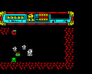 Starquake for BBC Micro - Stumbled into a corner, not much here except dangerous creatures.