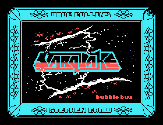Starquake Tatung Einstein Screenshot: Title screen.
