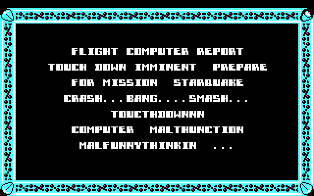 Starquake IBM PC/Compatibles Screenshot: Mission overview.