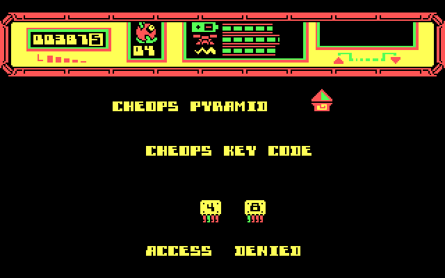 Starquake IBM PC/Compatibles Screenshot: Access denied!
