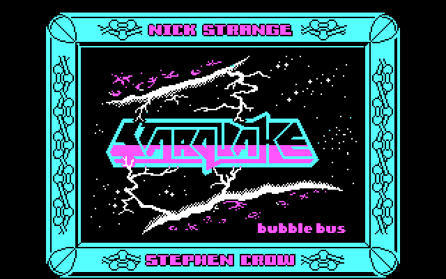 Starquake IBM PC/Compatibles Screenshot: Title screen.