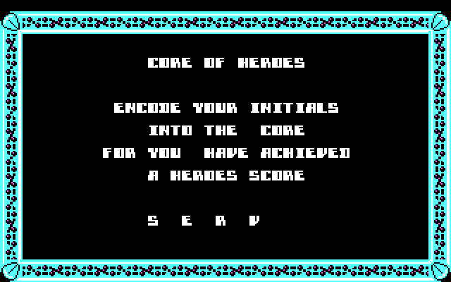 Starquake IBM PC/Compatibles Screenshot: A new high score!