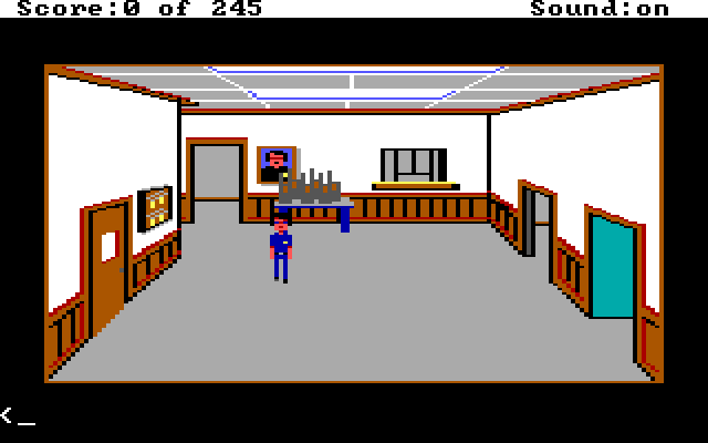 Police Quest: In Pursuit of the Death Angel IBM PC/Compatibles Screenshot: Game start.