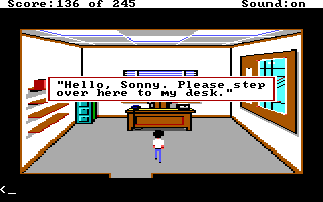 Police Quest: In Pursuit of the Death Angel IBM PC/Compatibles Screenshot: Time to join the narcotics team!