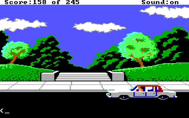 Police Quest: In Pursuit of the Death Angel IBM PC/Compatibles Screenshot: Following my next lead to the park...