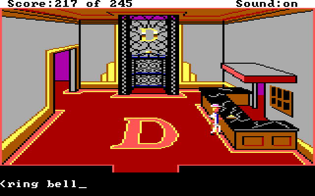 Police Quest: In Pursuit of the Death Angel IBM PC/Compatibles Screenshot: Trying to get some service!
