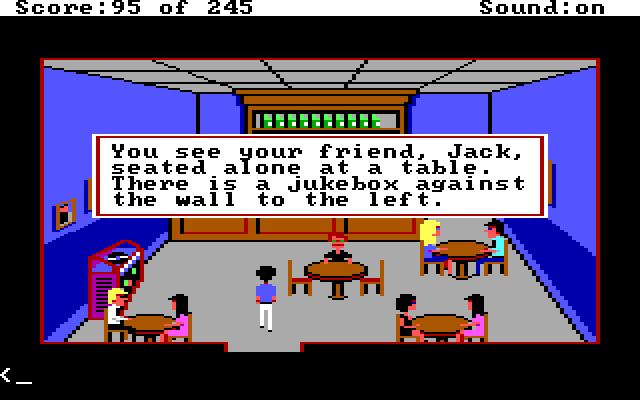 Police Quest: In Pursuit of the Death Angel IBM PC/Compatibles Screenshot: Jack is already here...