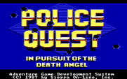 Police Quest: In Pursuit of the Death Angel for IBM PC/Compatibles - Title screen.