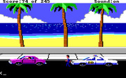 Police Quest: In Pursuit of the Death Angel for IBM PC/Compatibles - Pulling over a suspected drunk driver.