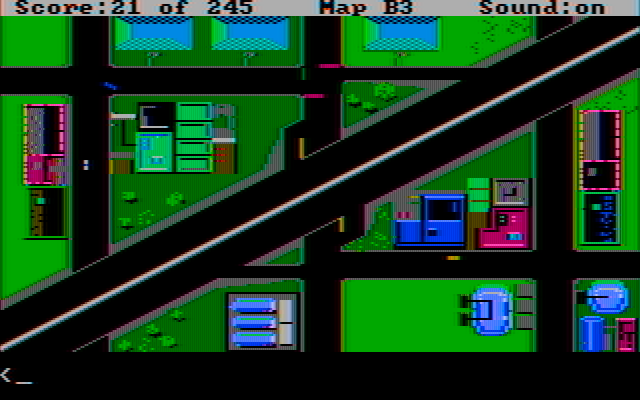 Police Quest: In Pursuit of the Death Angel IBM PC/Compatibles Screenshot: There's a highway that runs through Lytton...