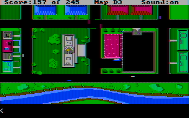 Police Quest: In Pursuit of the Death Angel IBM PC/Compatibles Screenshot: Driving around the city again...