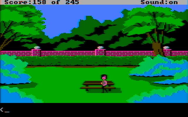 Police Quest: In Pursuit of the Death Angel IBM PC/Compatibles Screenshot: Watching a suspect character...