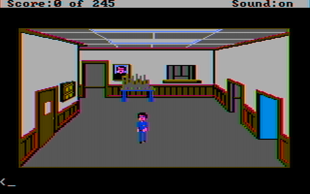 Police Quest: In Pursuit of the Death Angel IBM PC/Compatibles Screenshot: Game start.