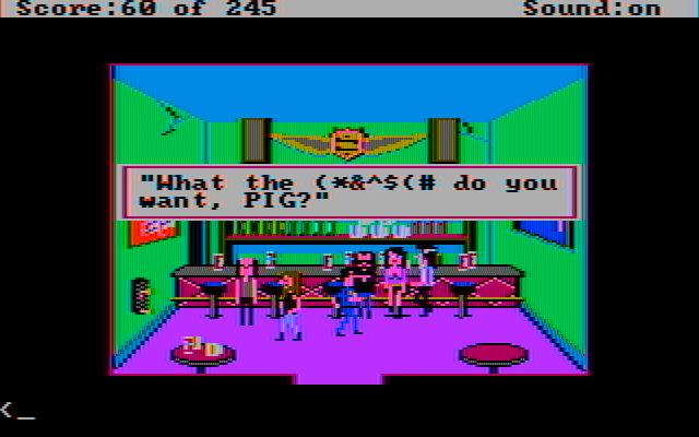 Police Quest: In Pursuit of the Death Angel IBM PC/Compatibles Screenshot: These bikers aren't friendly...