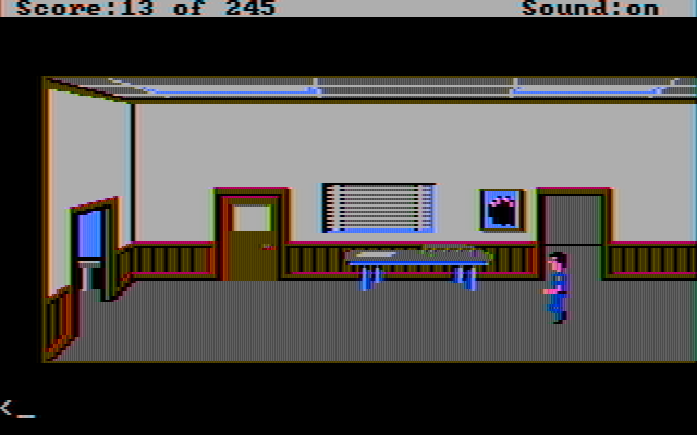 Police Quest: In Pursuit of the Death Angel IBM PC/Compatibles Screenshot: Wandering the halls of the police headquarters...
