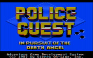 Police Quest: In Pursuit of the Death Angel for IBM PC/Compatibles - Title screen.