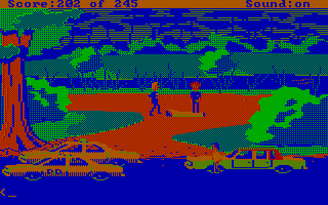 Police Quest: In Pursuit of the Death Angel IBM PC/Compatibles Screenshot: We have a dead body here...can you identify it?