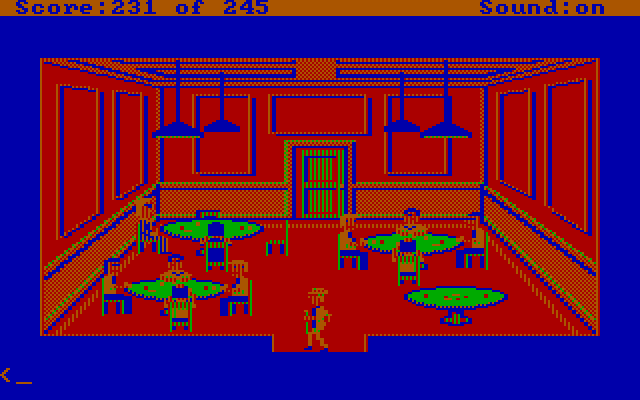 Police Quest: In Pursuit of the Death Angel IBM PC/Compatibles Screenshot: Ready for some poker?