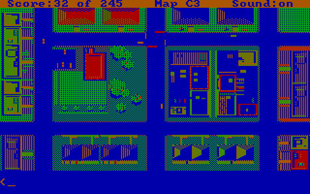 Police Quest: In Pursuit of the Death Angel IBM PC/Compatibles Screenshot: Time to begin patrolling!
