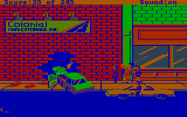 Police Quest: In Pursuit of the Death Angel IBM PC/Compatibles Screenshot: Arrived at a crash scene.