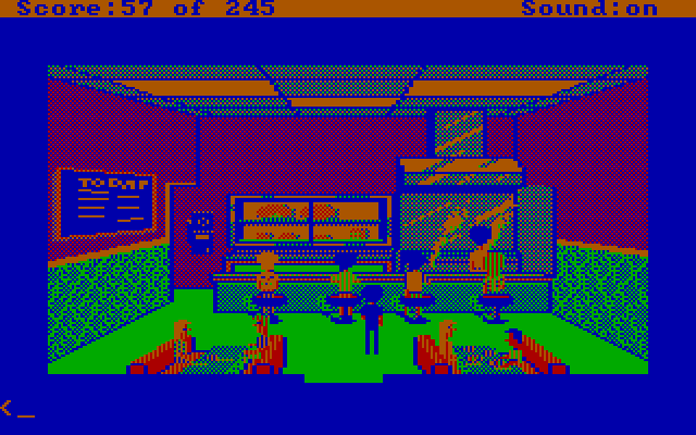 Police Quest: In Pursuit of the Death Angel IBM PC/Compatibles Screenshot: Talk with Carol to hear her complaints...